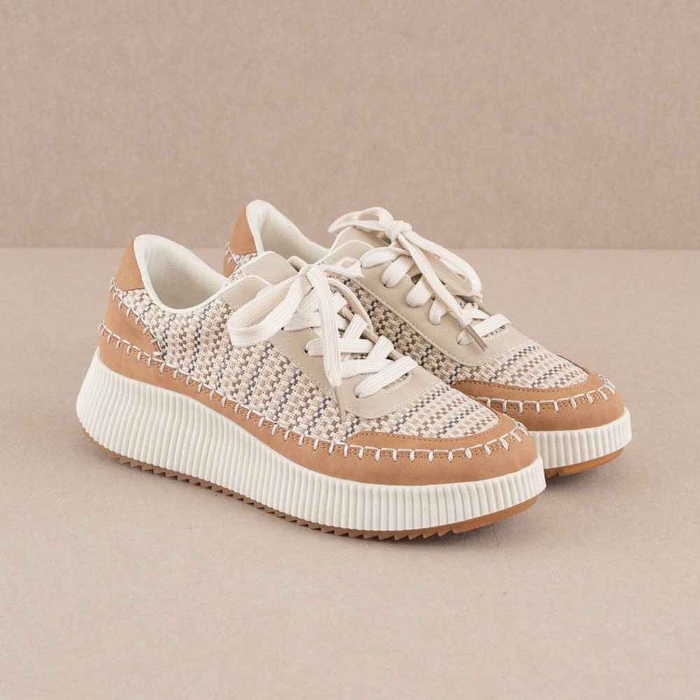 SOLD! NEW WT! Woven Platform Sneakers